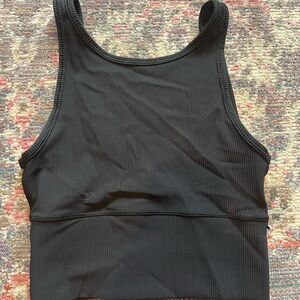 Black Lululemon power pivot tank top